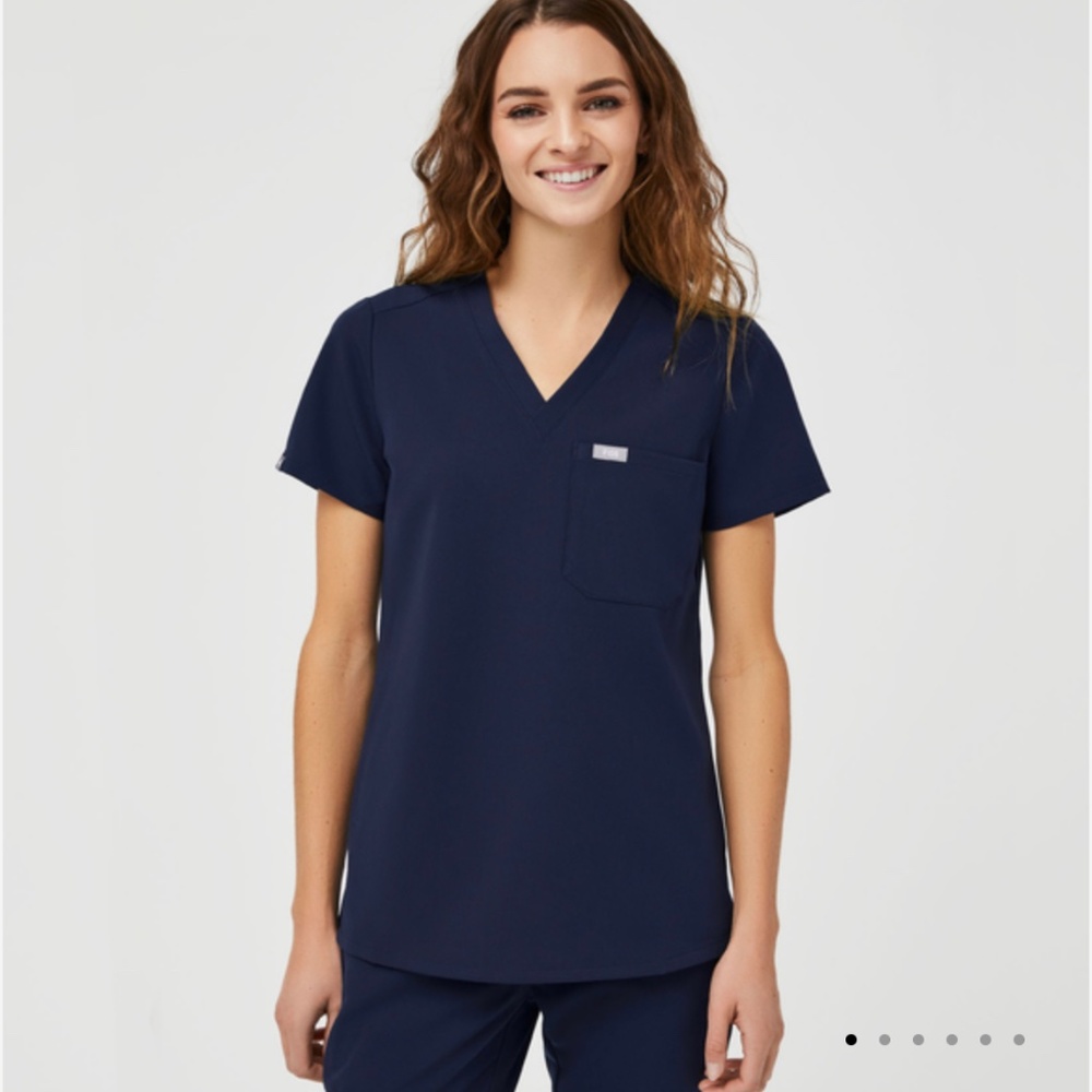FIGS Navy Blue Scrub Top XS